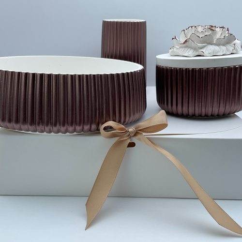 Luxury Handmade Home Decor Gift Set in Metallic Brown
